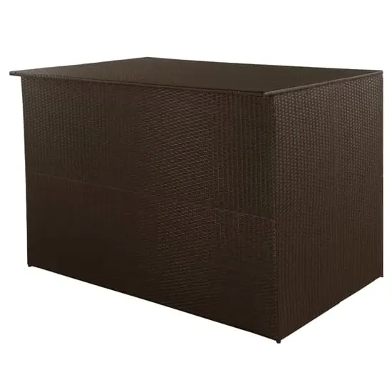 Ijaya Large Garden Storage Box with Zipped Liner - Brown, PE Rattan