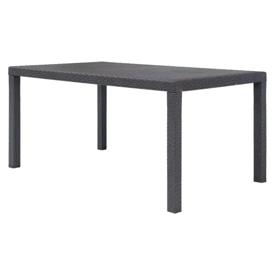 Ijaya Rectangular Garden Dining Table - Brown, Plastic