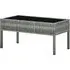 Ijaya Rectangular Garden Dining Table - Grey, Glass