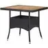 Ijaya Square Garden Dining Table - Black, Acacia Wood