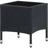 Ijaya Square Garden Dining Table - Black, Glass