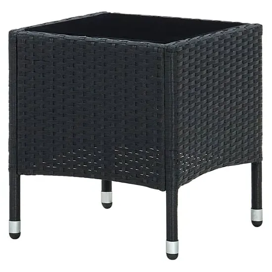 Ijaya Square Garden Dining Table - Black, Glass image