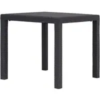 Ijaya Square Garden Dining Table - Brown, Plastic