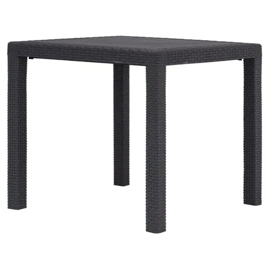 Ijaya Square Garden Dining Table - Brown, Plastic