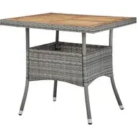 Ijaya Square Garden Dining Table - Grey, Acacia Wood