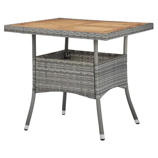 Ijaya Square Garden Dining Table - Grey, Acacia Wood