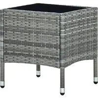 Ijaya Square Garden Dining Table - Grey, Glass