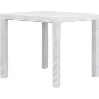 Ijaya Square Garden Dining Table - White, Plastic