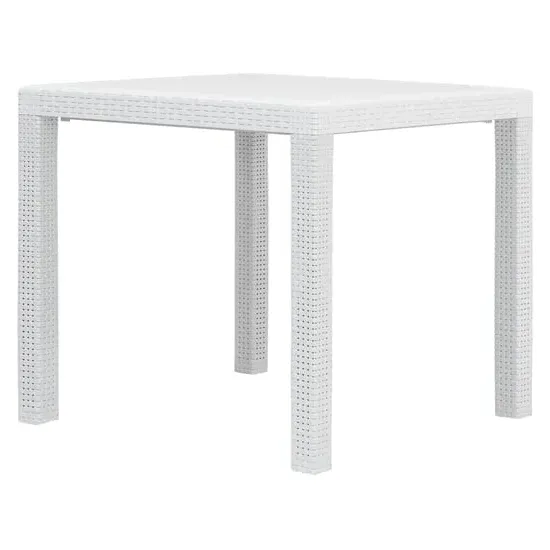 Ijaya Square Garden Dining Table - White, Plastic