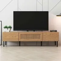 Ilford 2-Door TV Stand with Drop-Down Storage - Mid Oak, MFC alternate view