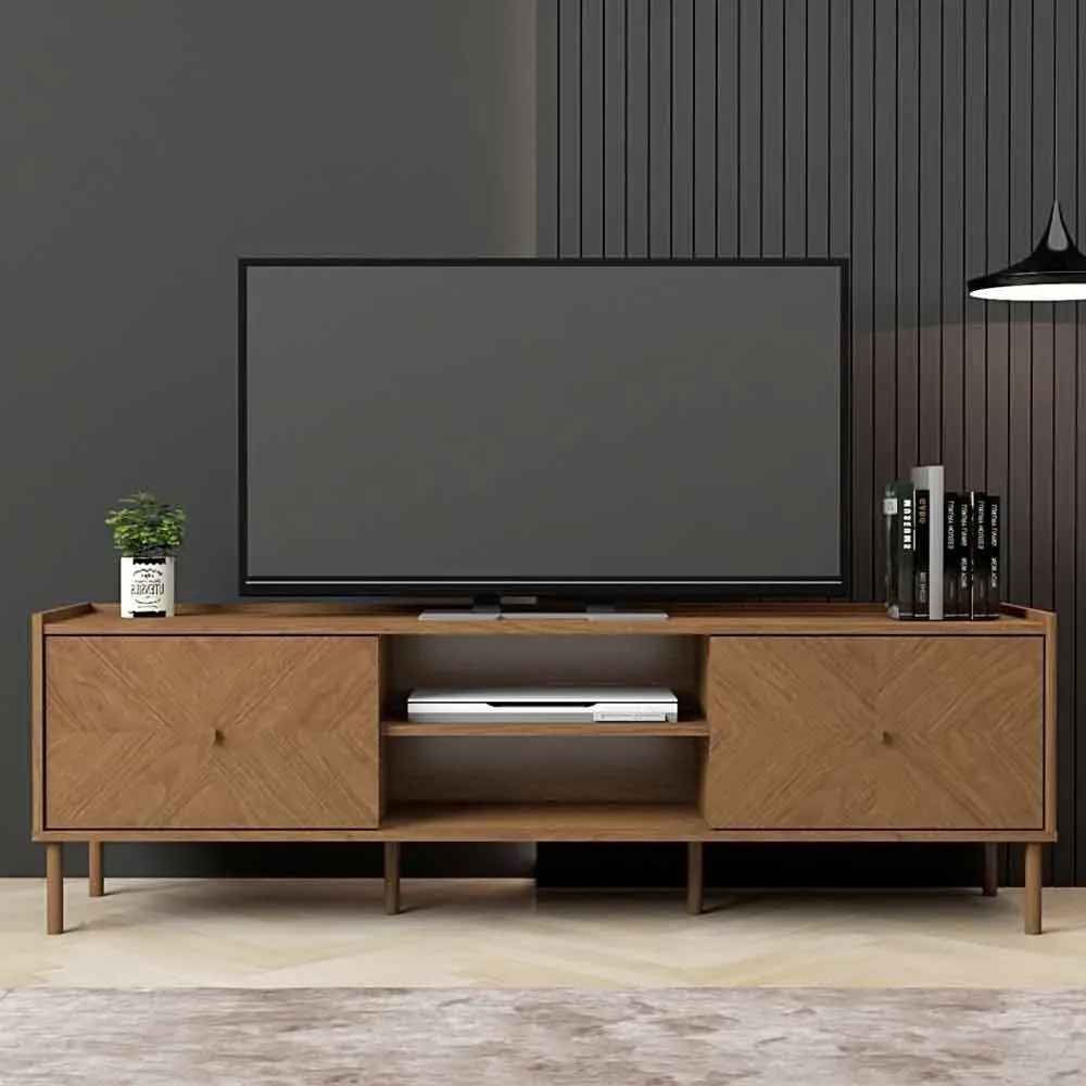 Ilford TV Stand with 2 Doors - Light Oak, MFC/MDF product