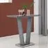Ilko Rectangular Bar Table - Grey, Glass
