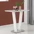 Ilko Rectangular Bar Table - White, Glass