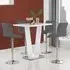Ilko Rectangular Bar Table with 4 Ripple Stools - White, Glass