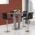 Ilko Rectangular Bar Table with 4 Stools - Grey, Glass