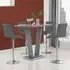 Ilko Rectangular Bar Table with 4 Stools - Grey, Glass