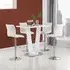 Ilko Rectangular Bar Table with 4 Stools - White, Glass