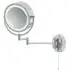 Illuminated Bathroom Mirror with Swing Arm - Chrome