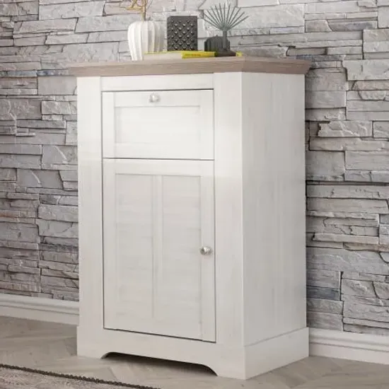 Iloilo Sideboard 1 Door 1 Drawer - Nelson Oak, Snowy Oak image