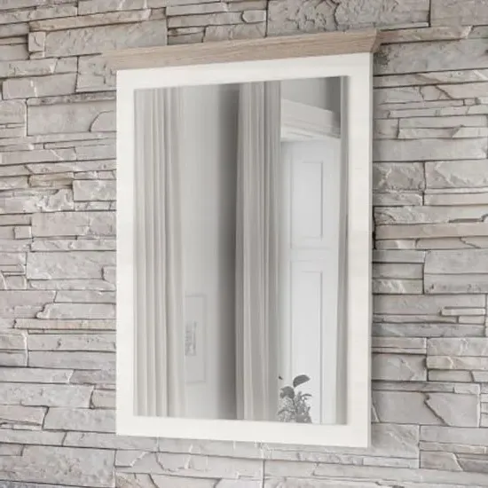 Iloilo Wall Mirror - Nelson Oak, Laminated Board
