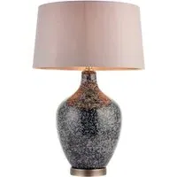 Ilsa Table Lamp - Grey Black, Glass & Steel alternate view