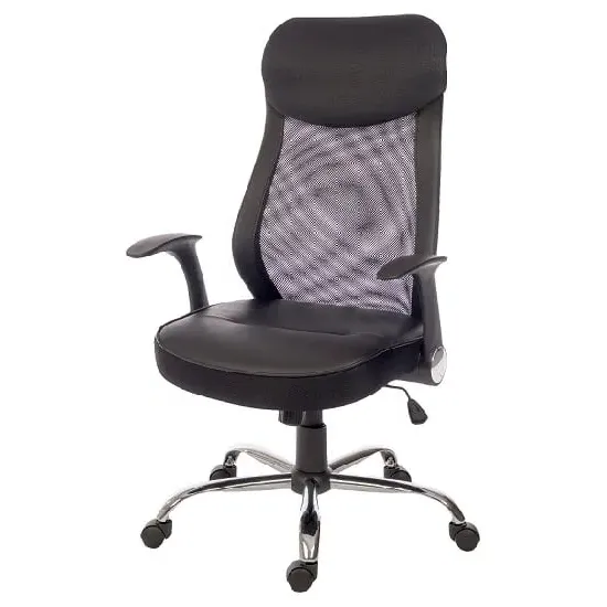 Imogen Curve Office Chair with Mesh Back - Black