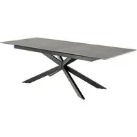 Imperia Large Extending Dining Table - Black, Ceramic
