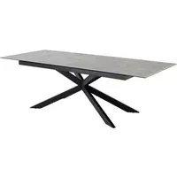 Imperia Large Extending Dining Table - Grey, Ceramic