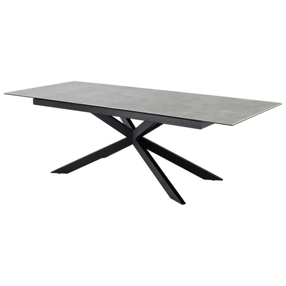 Imperia Large Extending Dining Table - Grey, Ceramic