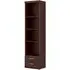 Impro Wooden Bookcase with 2 Drawers - Dark Mahogany