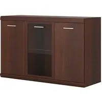 Impro Wooden Sideboard with 3 Doors - Dark Mahogany