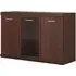 Impro Wooden Sideboard with 3 Doors - Dark Mahogany