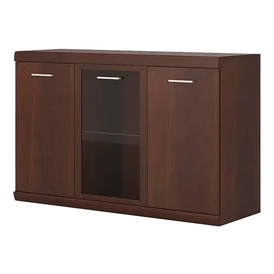 Impro Wooden Sideboard with 3 Doors - Dark Mahogany image