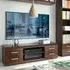 Impro Wooden TV Stand with 4 Drawers - Dark Mahogany