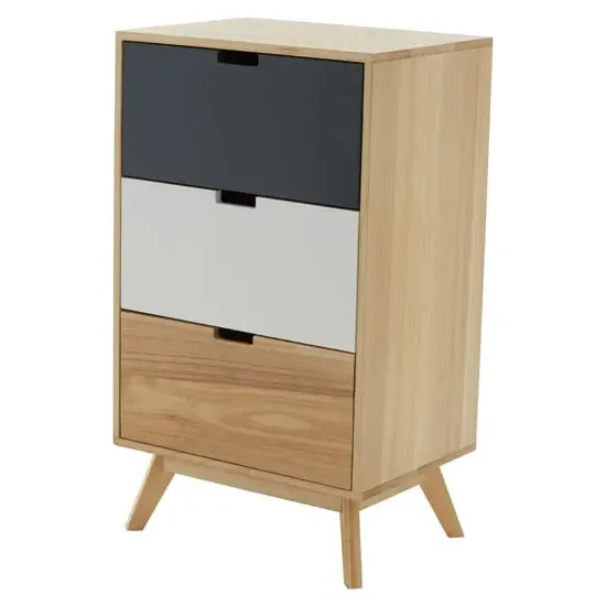 Inaja 3 Drawer Chest - Natural, MDF