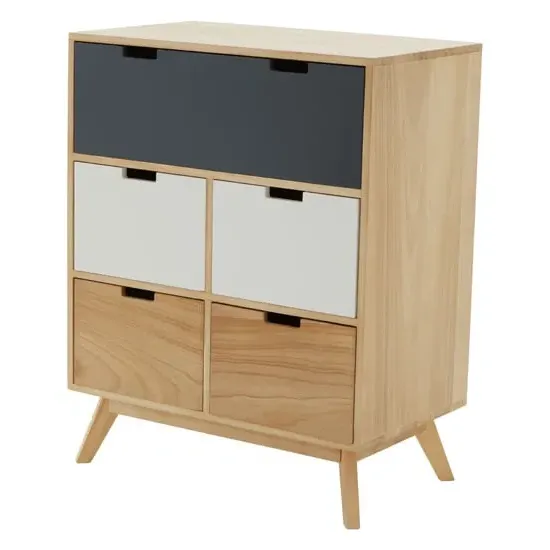 Inaja 5 Drawer Chest - Natural, MDF