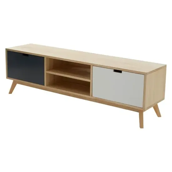 Inaja TV Stand with 2 Doors - Natural, MDF
