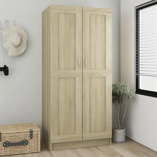 Inara 2-Door Wardrobe - Sonoma Oak, Chipboard image