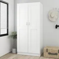 Inara 2-Door Wardrobe - White, Chipboard
