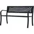 Inaya 125cm Diamond Design Garden Bench - Black, Steel