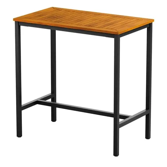 Inchture Rectangular Bar Table - Natural, Robinia Wood