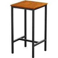 Inchture Square 60cm Bar Table - Natural, Robinia Wood