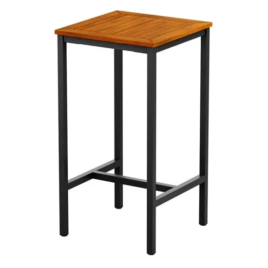 Inchture Square 60cm Bar Table - Natural, Robinia Wood image