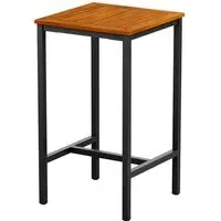 Inchture Square 70cm Bar Table - Natural, Robinia Wood