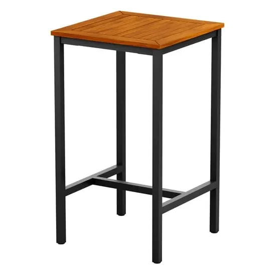 Inchture Square 70cm Bar Table - Natural, Robinia Wood