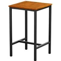 Inchture Square Bar Table - Natural, Robinia Wood