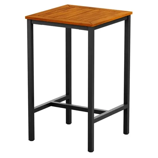 Inchture Square Bar Table - Natural, Robinia Wood