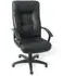 Indianola Office Chair with Height Adjustment - Black, Leather
