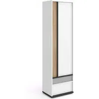 Indio Kids Wardrobe with Door - White