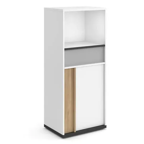 Indio Kids Wooden Sideboard 1 Door 1 Drawer - White image